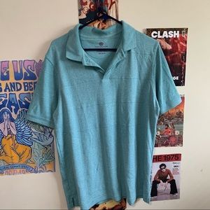 mint green / teal blue short-sleeve shirt